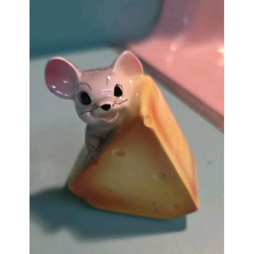 Vintage Mouse Chef & Cheese Salt Pepper Shakers Made in Japan Ceramic...